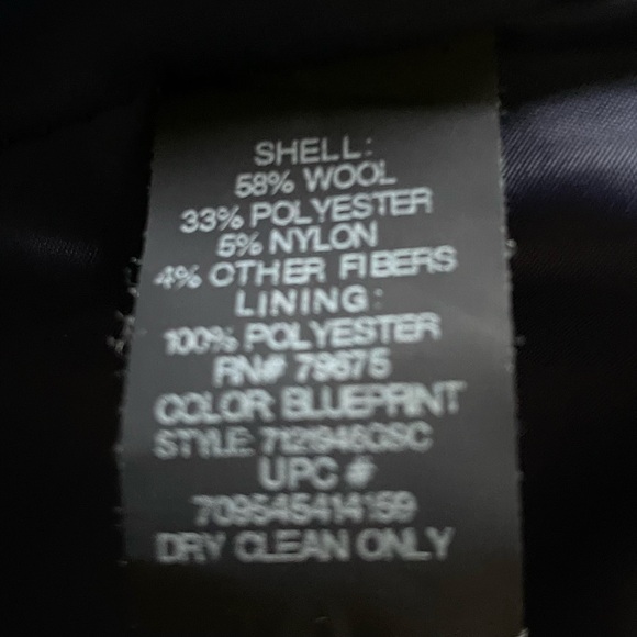 Royal Blue London Fog Women’s Wool Coat - Picture 8 of 8